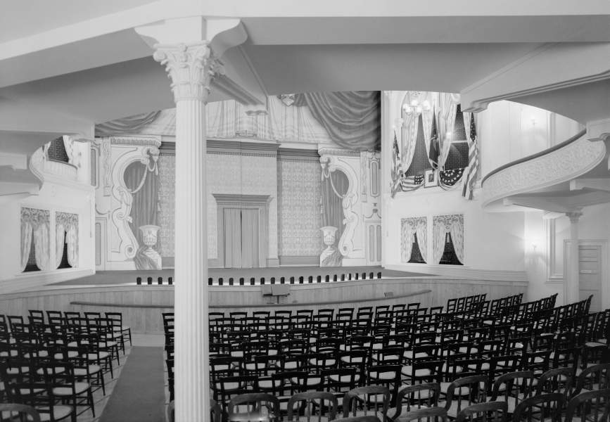 View towards the stage, Ford's Theater, 511 Tenth Street, Washington, D.C., circa 1968, zoomable image