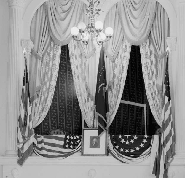 Presidential Box, Ford's Theater, 511 Tenth Street, Washington, D.C., circa 1968, further detail