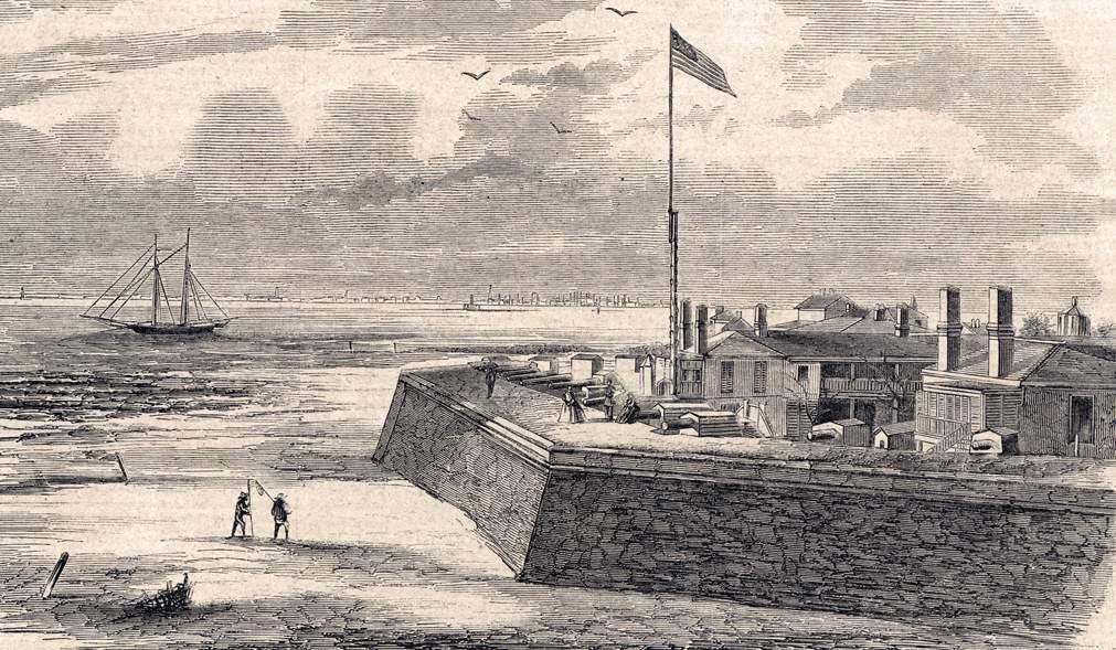 Fort Moultrie, South Carolina, December 1860, from a photograph, zoomable image