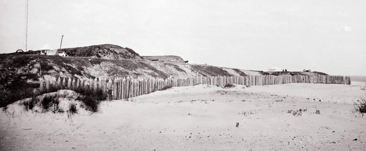 Fort Wagner and Fort Gregg, Morris Island, South Carolina, 1865, zoomable image