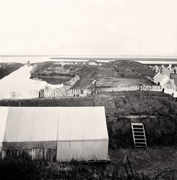 Fort Wagner, Morris Island, South Carolina, 1865, view from south rampart