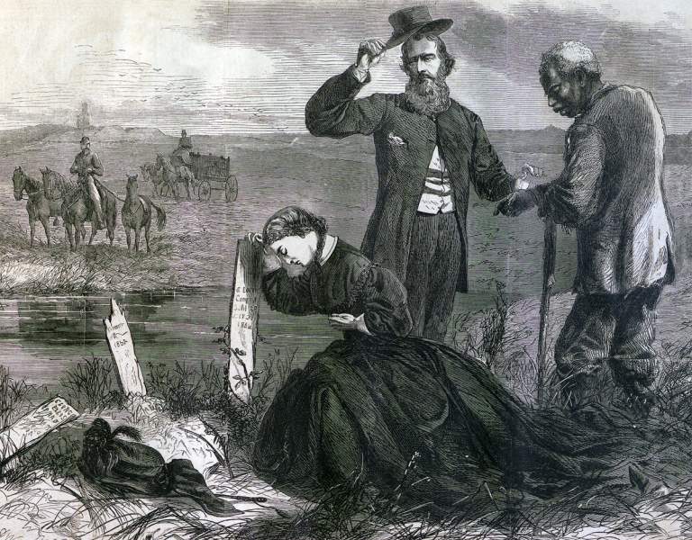 A. R. Waud, "The Lost Found," Harper's Weekly Magazine, February 3, 1866, detail