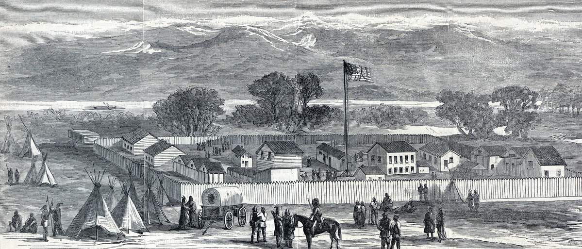 Fort Thompson, South Dakota, October 1865, artist's impression House