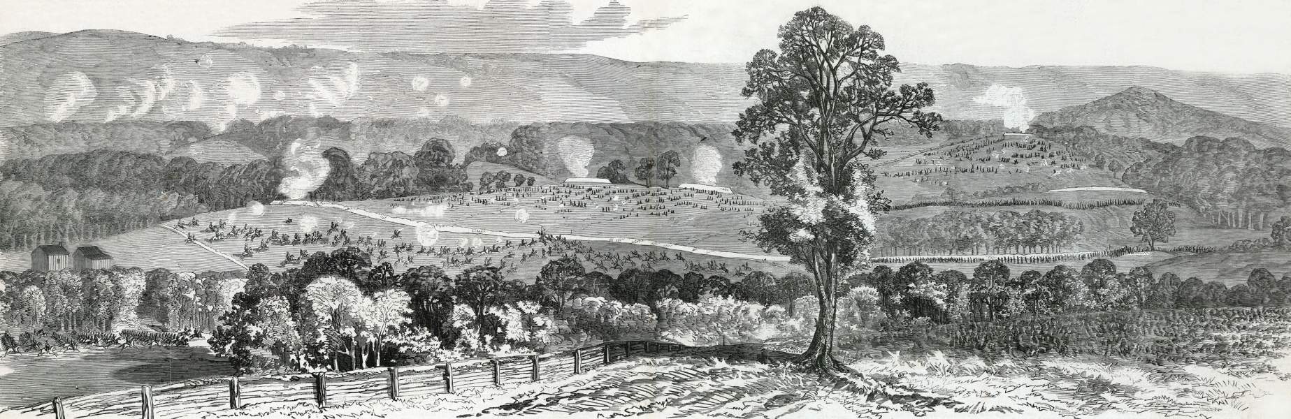 Battle of Fisher's Hill, near Strasburg, Virginia, September 21-22, 1864, artist's impression, zoomable image