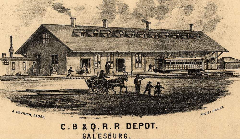Galesburg, Illinois Railroad Depot, 1861
