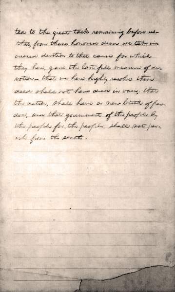 Gettysburg Address (Nicolay Draft), November 19, 1863 (Page 2), zoomable image
