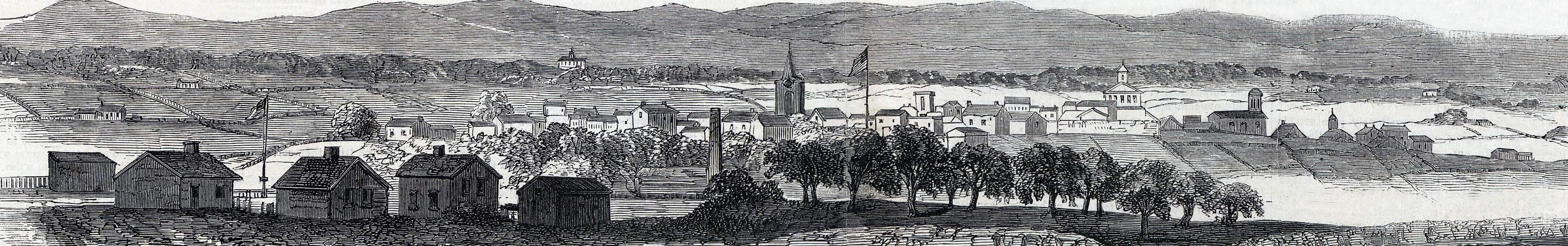 Gettysburg, Pennsylvania, November 19, 1863, artist's impression, zoomable image
