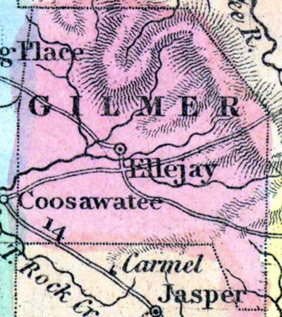 Gilmer County, Georgia, 1857
