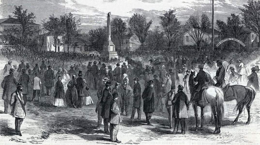 Monument Dedication, Girard, Pennsylvania, November 1, 1865, artist's impression