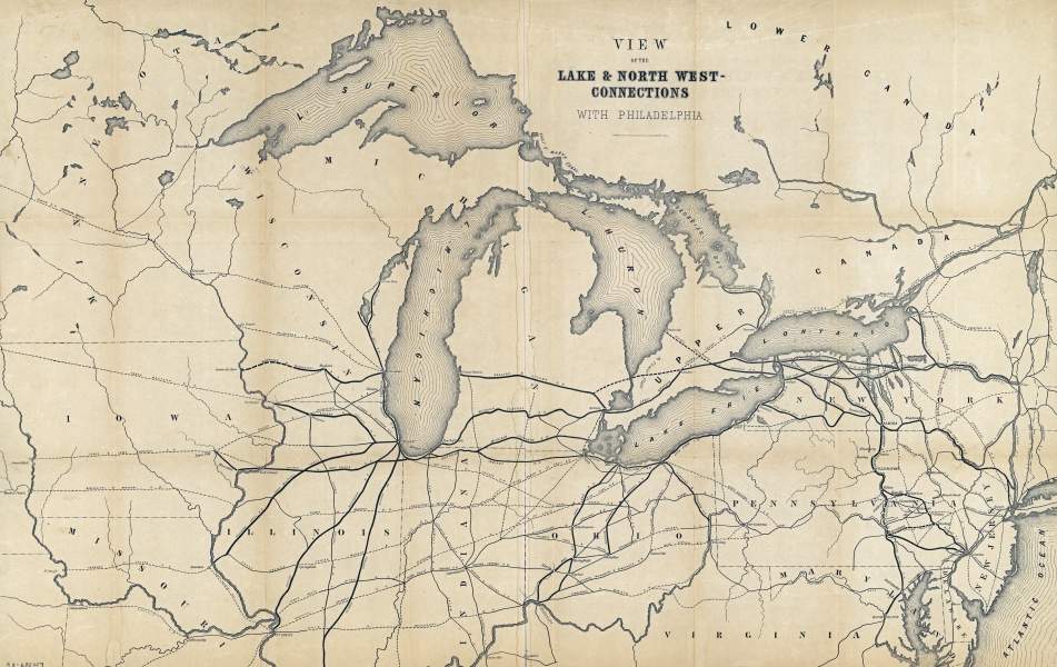 Great Lakes, 1856, zoomable map