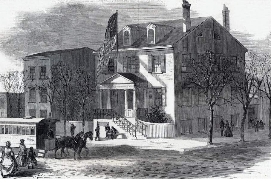 Army Headquarters, Seventeenth Street, Washington D.C., December 1865, artist's impression