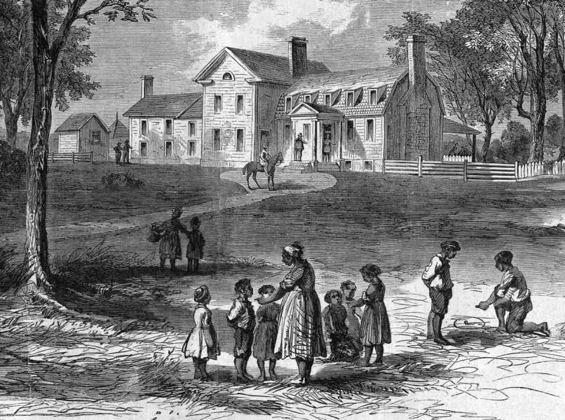 Home of former Virginia Governor Henry Wise, near Norfolk, Virginia, artist's impression, detail