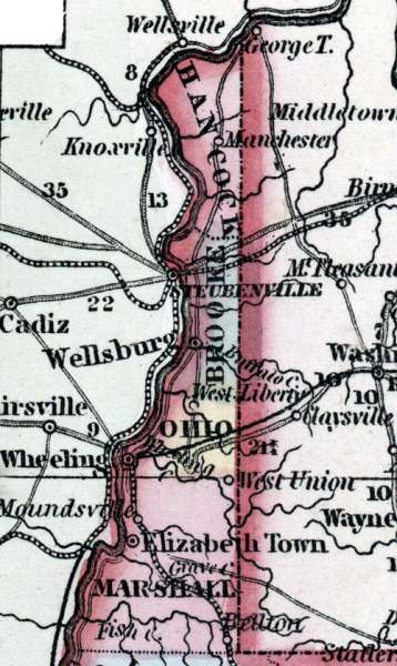 Hancock, Brooke, Ohio, and Marshall Counties, Virginia, 1857