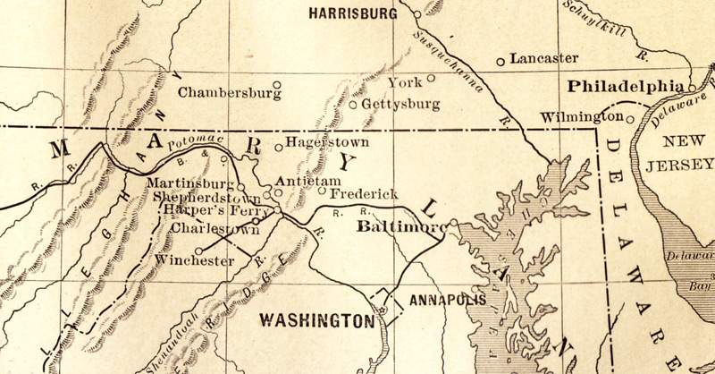 Harpers Ferry Region, 1859, detail