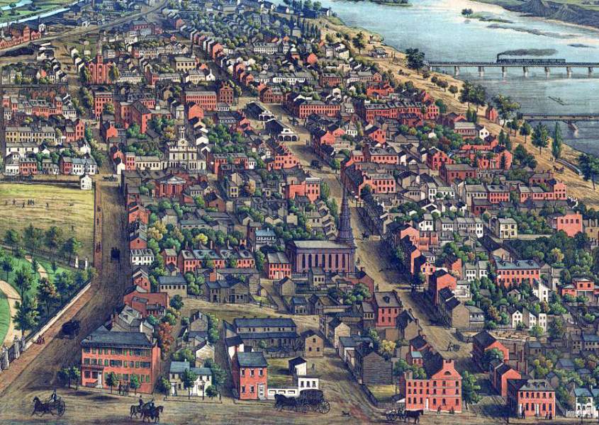 Harrisburg, Pennsylvania, 1855, detail