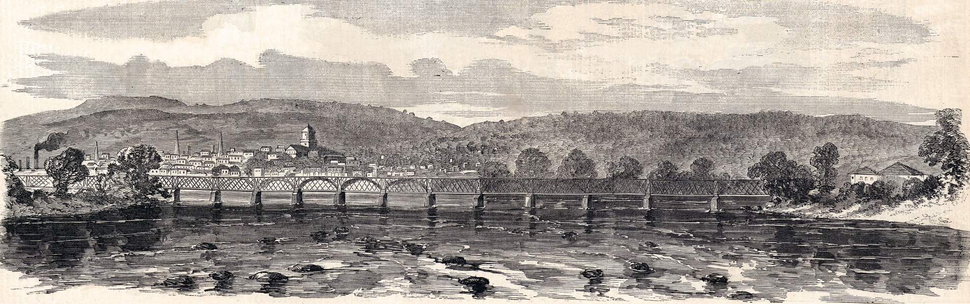 Harrisburg, Pennsylvania, July 1863, artist's impression, zoomable image