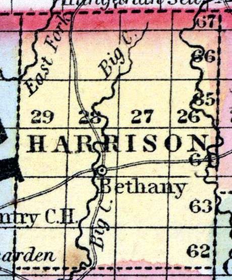 Harrison County Missouri 1857 House Divided   HD HarrisonCoMO1857 