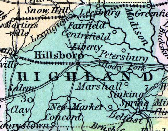 Highland County, Ohio, 1857