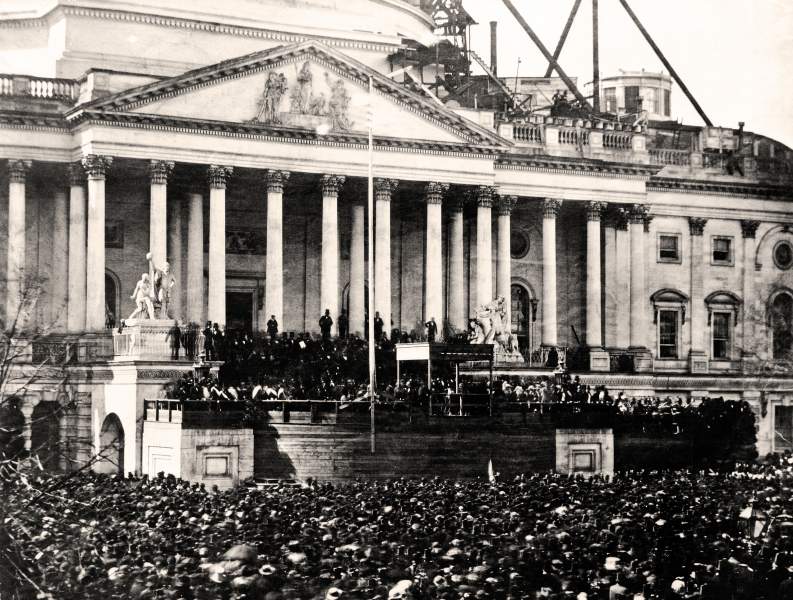 Lincoln's Inauguration, March 4, 1861, zoomable image