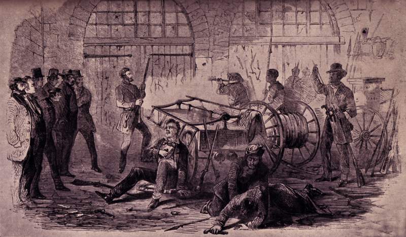 Inside the Engine House during the Marines' Attack, October 18, 1859