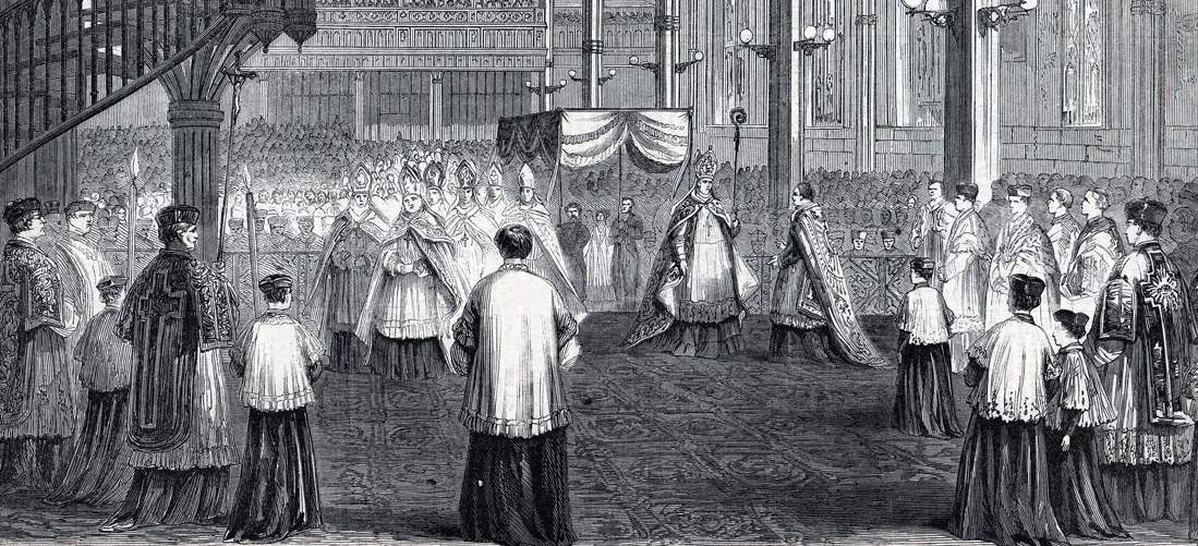 Installation of Archbishop John McCloskey, New York City, August 27, 1864, artist's impression, detail