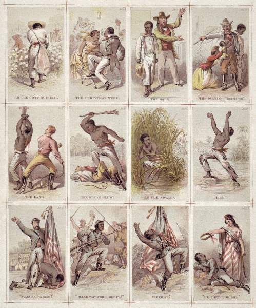 Journey of a Slave from the Plantation to the Battlefield, circa 1863, zoomable image