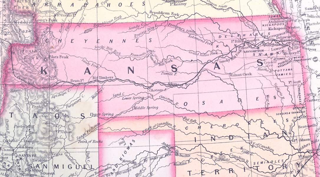 Kansas, 1857, zoomable map