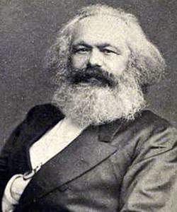 Karl Marx, photograph, detail