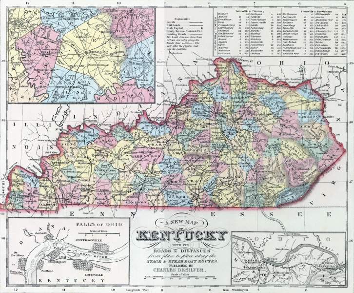 Kentucky, 1857, zoomable map