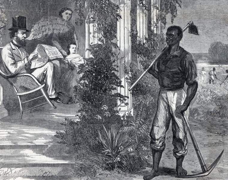"The Great Labor Question From a Southern Point of View," Harper's Weekly, July 1865, artist's impression, detail