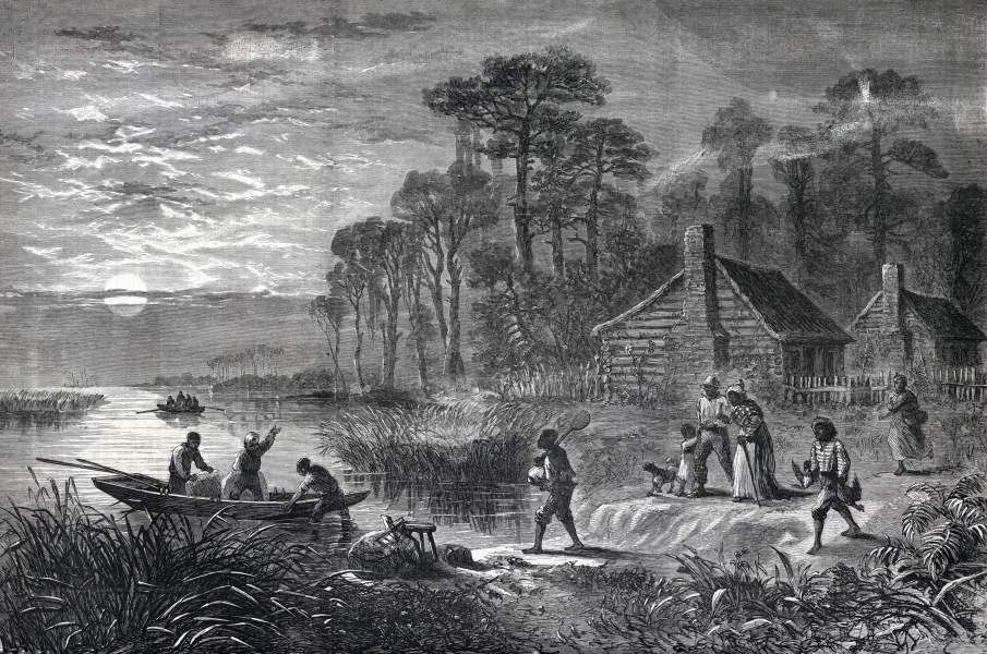 "Negroes Leaving Their Home," April 1864, zoomable image