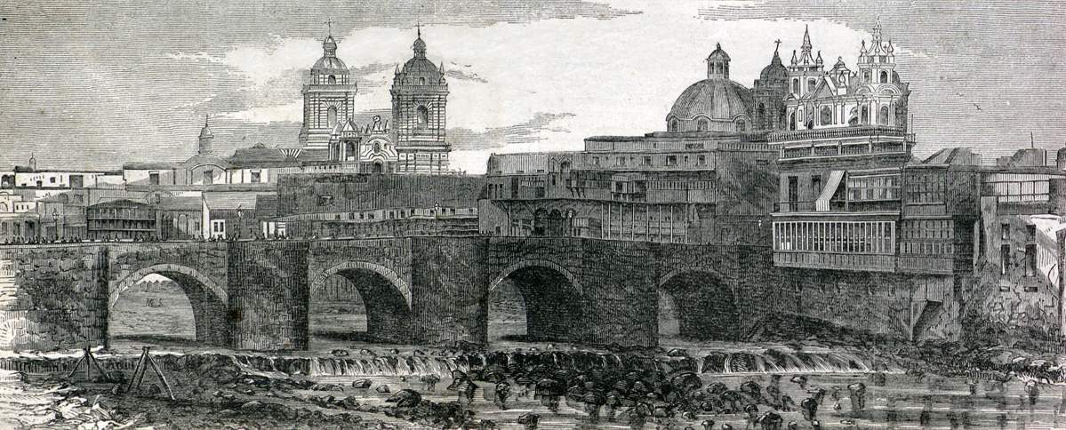 Lima, Peru, 1866, artist's impression