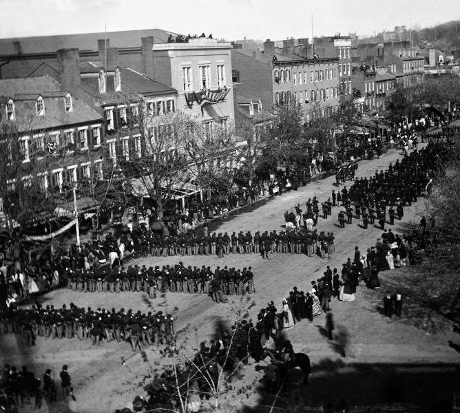 President Lincoln's Funeral Procession, Pennsylvania Avenue, Washington D.C., April 19, 1865, zoomable image