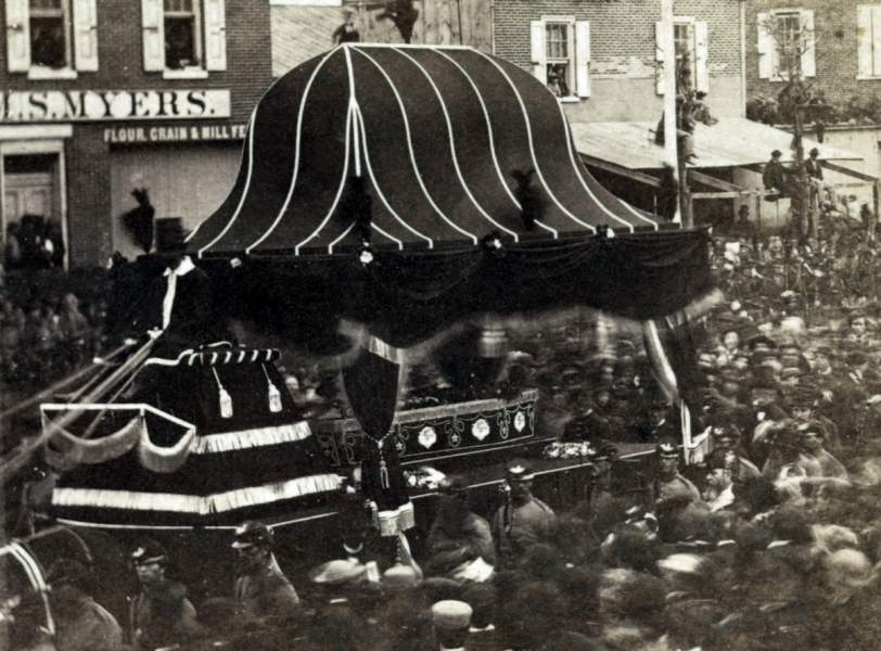 President Lincoln's funeral procession, Chestnut Street, Philadelphia, April 22, 1865, detail