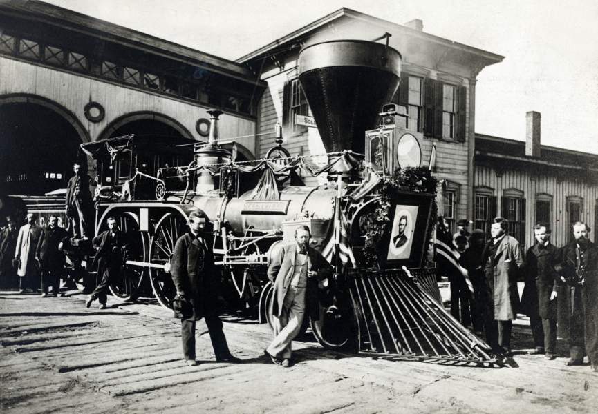 Locomotive "Nashville," Cleveland, Columbus, and Cincinatti Railroad, Lincoln's Funeral Train, zoomable image