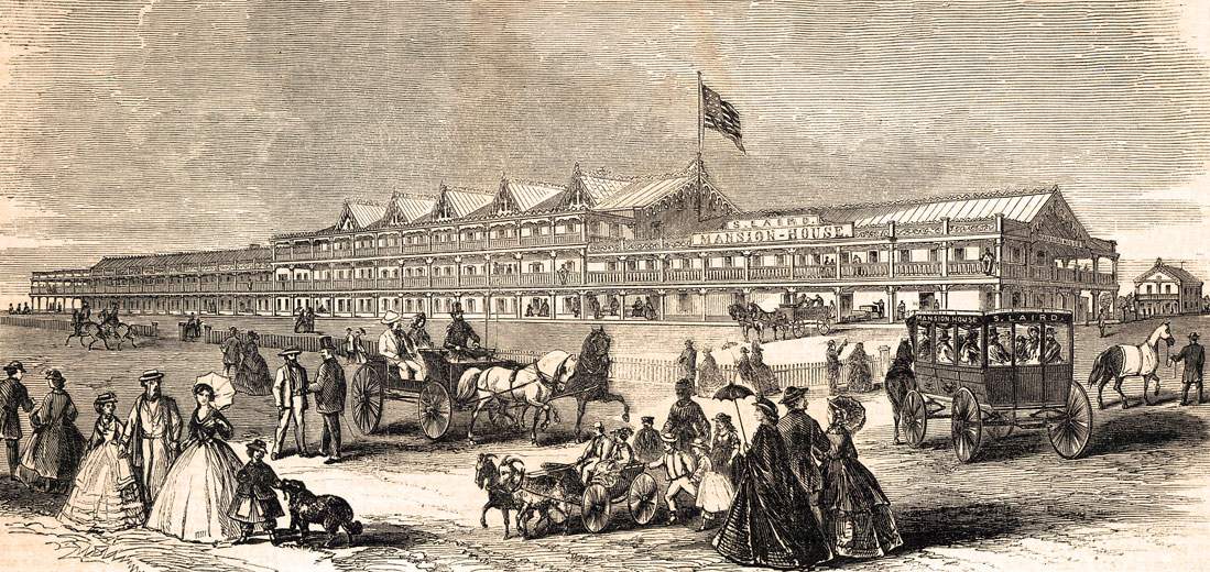 Mansion House Hotel, Long Branch, New Jersey, summer 1863, artist's impression