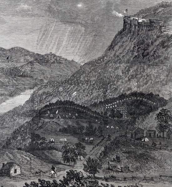 Lookout Mountain, November 1863, artist's impression, detail