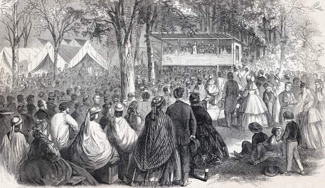 Methodist Camp Meeting, Sing Sing, New York, August 20-26, 1865, artist's impression