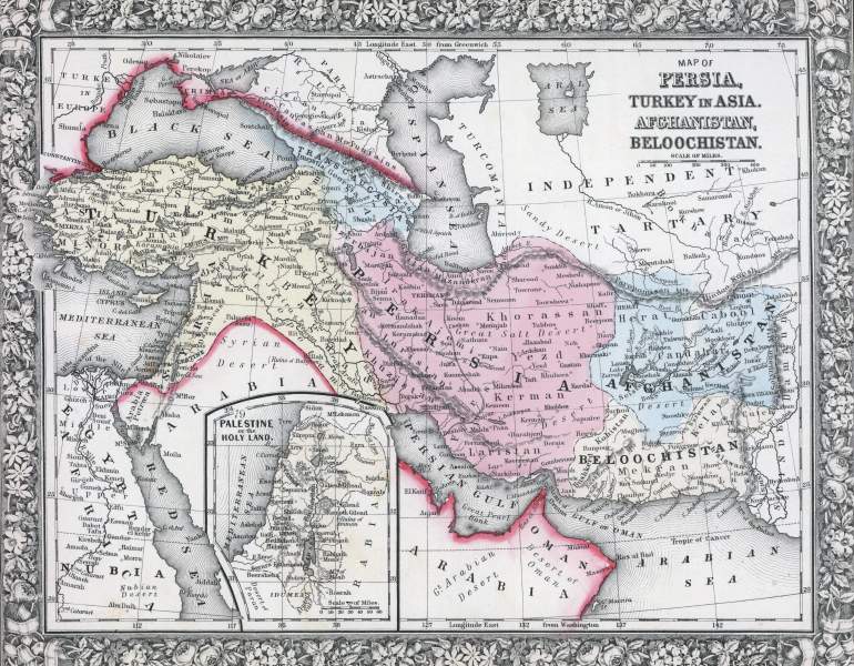 Middle East, 1866, zoomable map