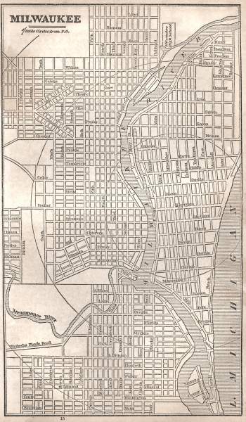 Milwaukee, Wisconsin, 1853, zoomable map