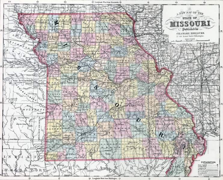 Missouri, 1857, zoomable map