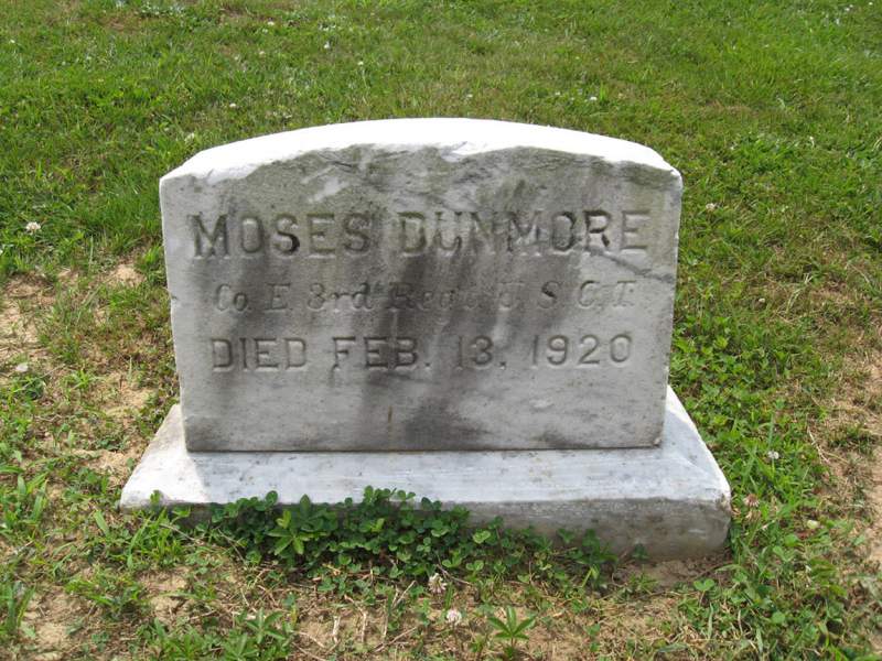 Moses Dunmore, 3rd USCT Regiment, Headstone