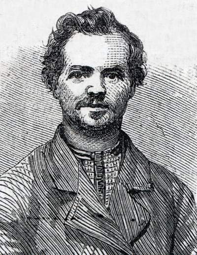 John W. Hartup, executed at Camp Chase, Ohio, September 6, 1865, artist's impression