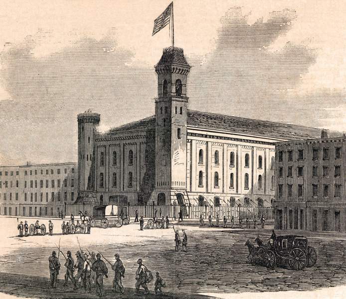 The New York City Armory, July 1863, artist's impression