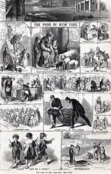 "The Poor of New York - How They Stay," Frank Leslie's Illustrated Newspaper, November 18, 1865, zoomable image