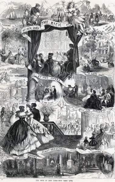 "The Rich of New York - How They Live," Frank Leslie's Illustrated Newspaper, November 18, 1865, zoomable image