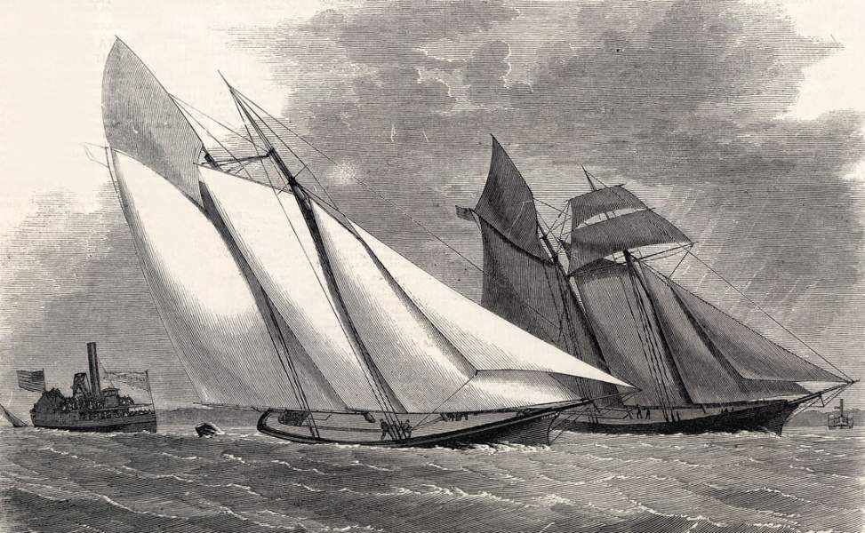 New York Yacht Club Annual Regatta, June 11, 1863, artist's impression