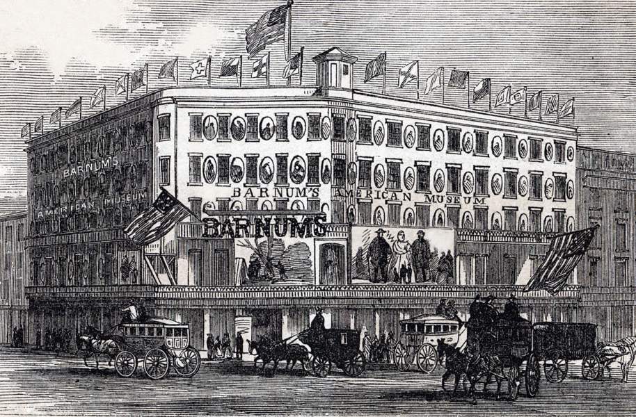 Barnum's Building, New York City, November 25, 1864, artist's impression