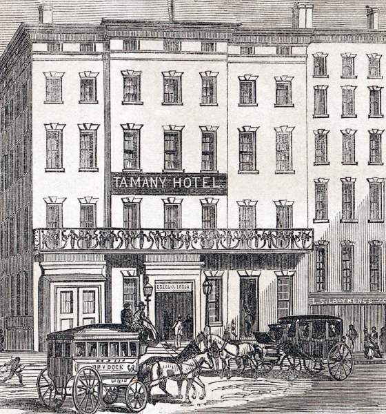 Tamany Hotel, New York City, November 25, 1864, artist's impression