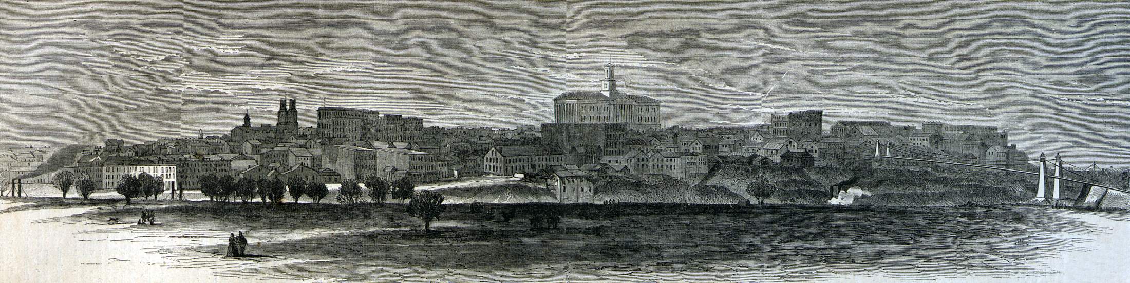 Nashville, Tennessee, May 1866, artist's impression, zoomable image